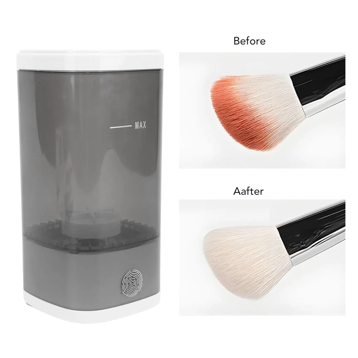 ELECTRIC MAKEUP BRUSH CLEANER GENTLY REMOVES DIRT FOR MULTIPLE BRUSHES CLEANING USB COSMETIC TOOL (Black)