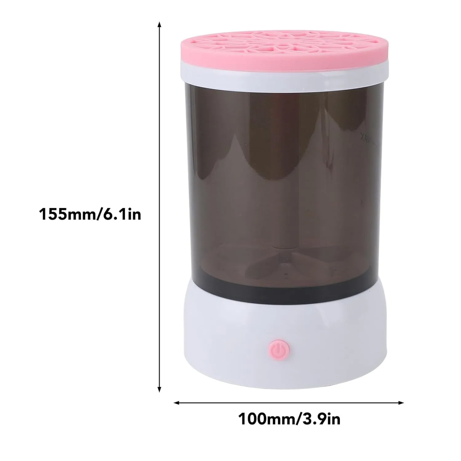 Electric Makeup Brush Cleaner Machine, USB Visible Quick Dry Brush Cleaner Spinner Machine Portable Cosmetic Supplies Cleaner for All Size Makeup Brushes (Pink)