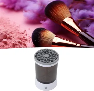 Electric Makeup Brush Cleaner Machine,Automatic Cosmetic Brush Cleaner Fast Brush Cleaning Makeup Brush Wife,Girlfriend(Gray)