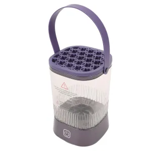 ELECTRIC MAKEUP BRUSH CLEANER PORTABLE DRYER 1200MAH WATER 2 MODES FOR HOME AND TRAVEL (Purple)