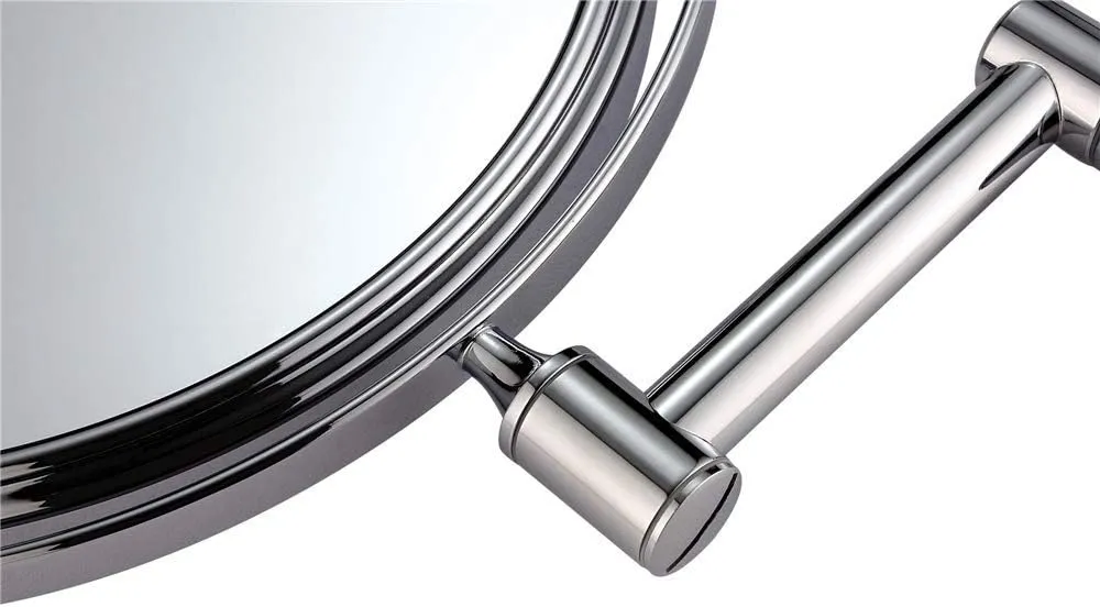 ELTOX Bathroom Makeup Mirrors Wall Mounted Magnifying Sturdy Double Sided Adjustable Cosmetic Shaving Vanity Extendable Swivel (Color : Chrome, Size : 7X)
