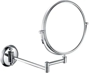 ELTOX Bathroom Makeup Mirrors Wall Mounted Magnifying Sturdy Double Sided Adjustable Cosmetic Shaving Vanity Extendable Swivel (Color : Chrome, Size : 7X)