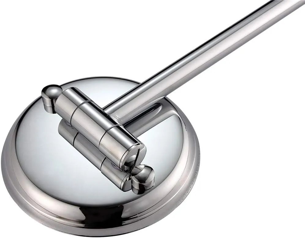 ELTOX Bathroom Makeup Mirrors Wall Mounted Magnifying Sturdy Double Sided Adjustable Cosmetic Shaving Vanity Extendable Swivel (Color : Chrome, Size : 7X)