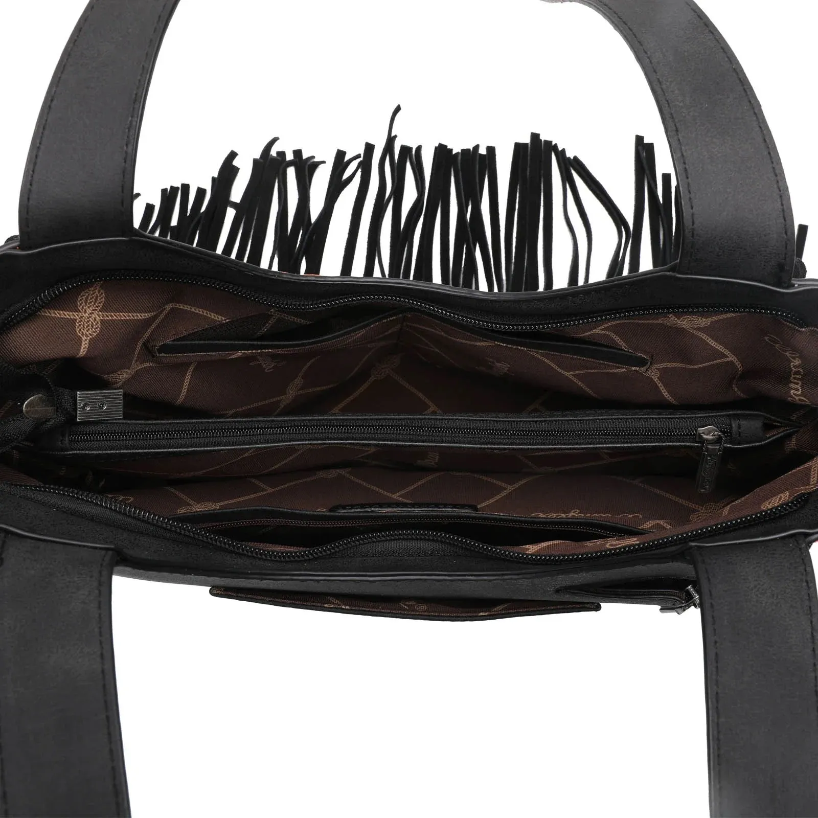 Embroidered Fringe Collection Tote Bag