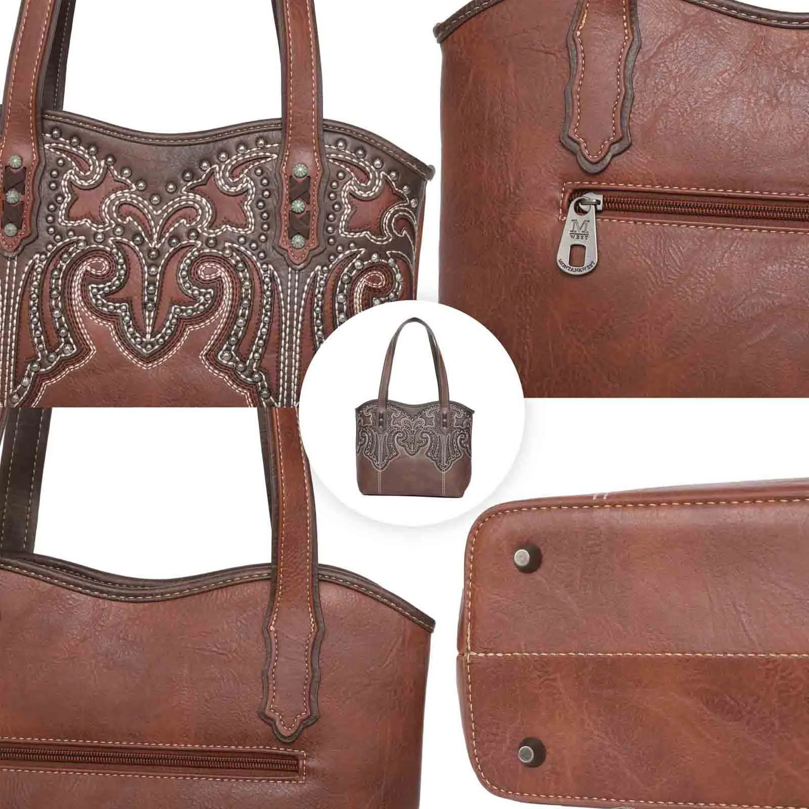 Embroidered Shoulder Bag