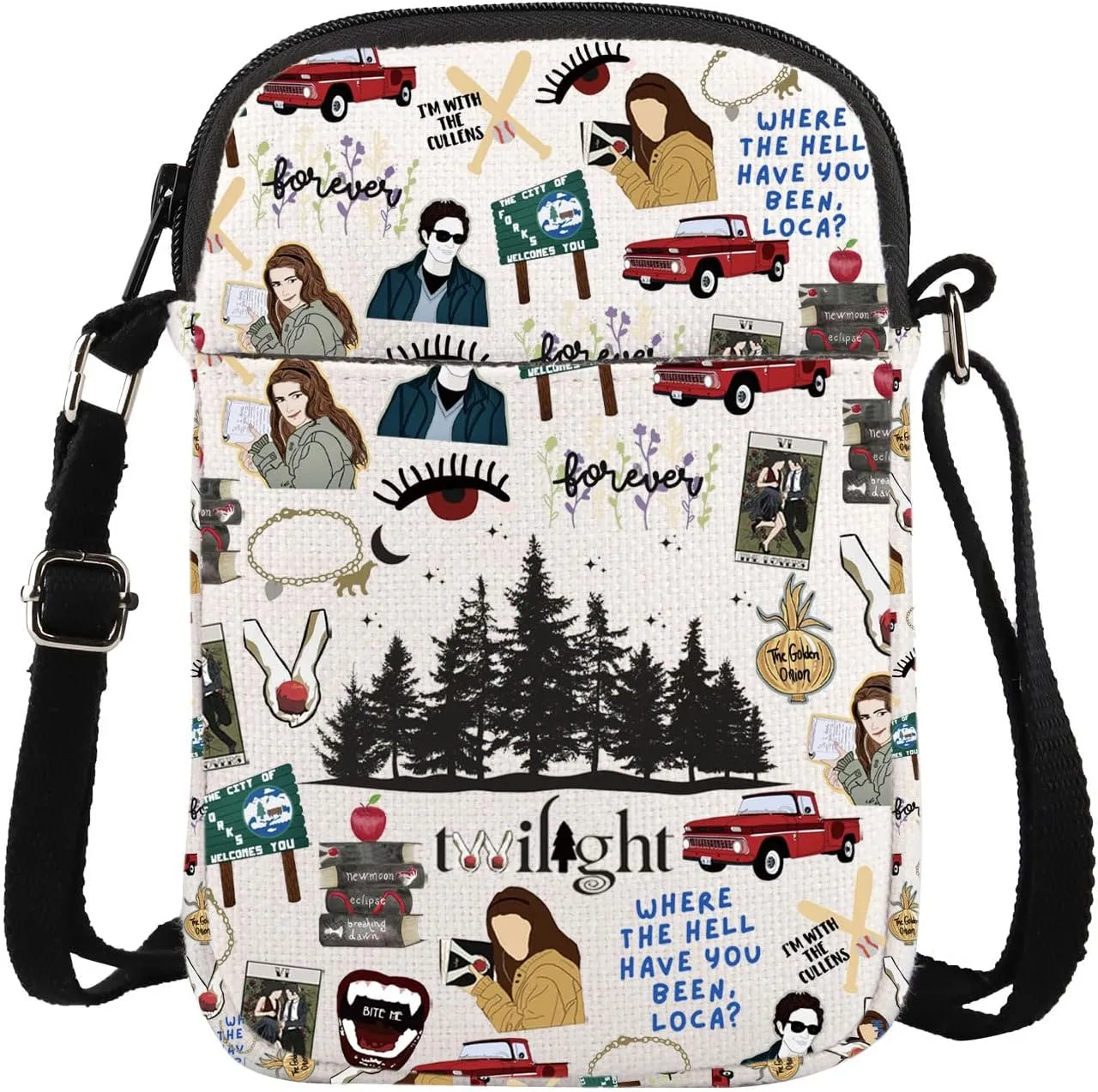 Ensianth Vampire Gift Forks Crossbody Messenger Bag
