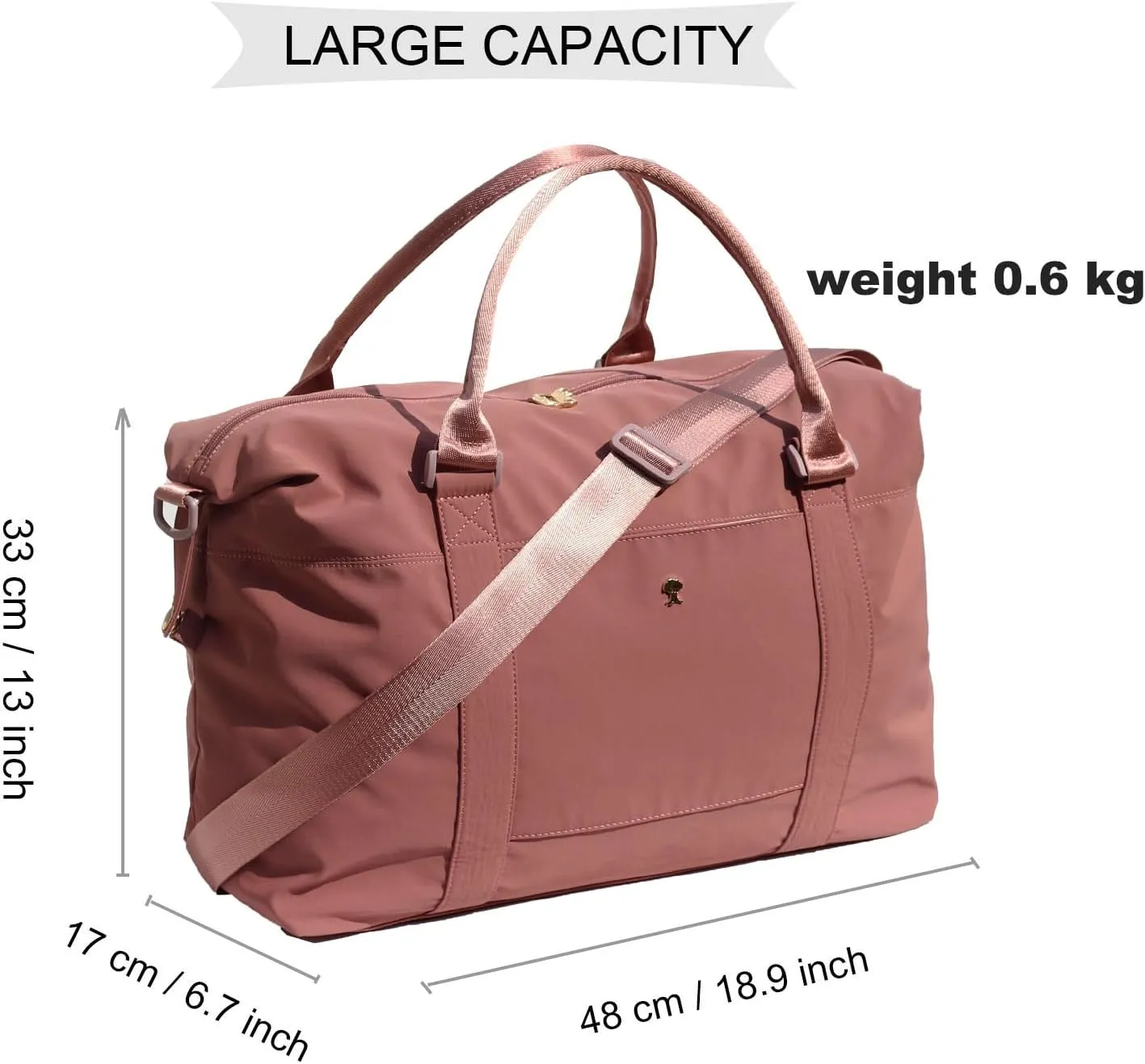 ESVAN Travel Tote Duffel Gym Bag,Weekender Overnight Carry-on Tote Crossbody Bag with Wet Pocket and Trolley Sleeve Upgraded