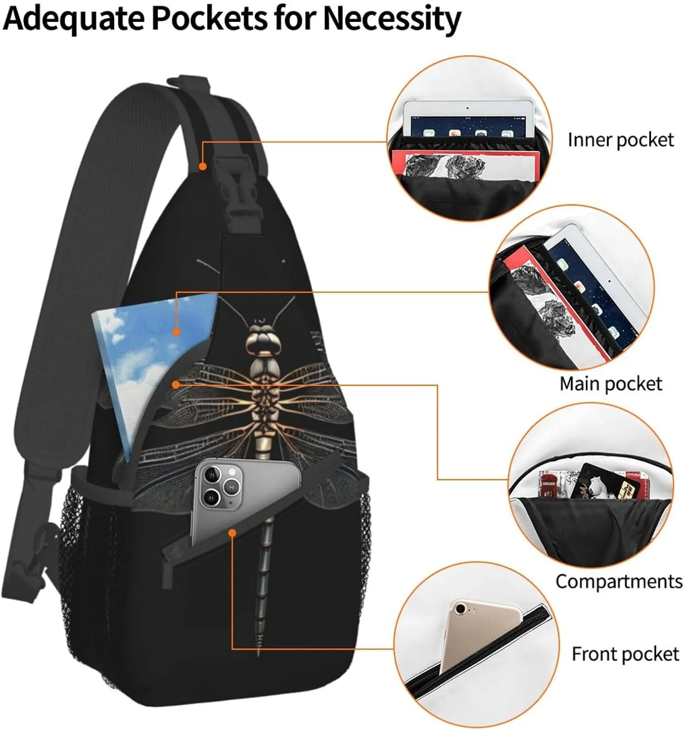 Explosion Firework 3d Unisex Crossbody Backpack Travel Hiking Casual Chest Bags Lightweight Fashion