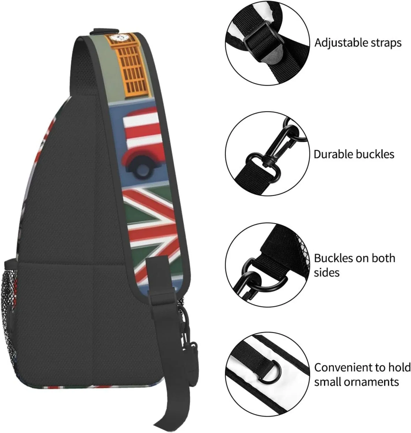 Explosion Firework 3d Unisex Crossbody Backpack Travel Hiking Casual Chest Bags Lightweight Fashion