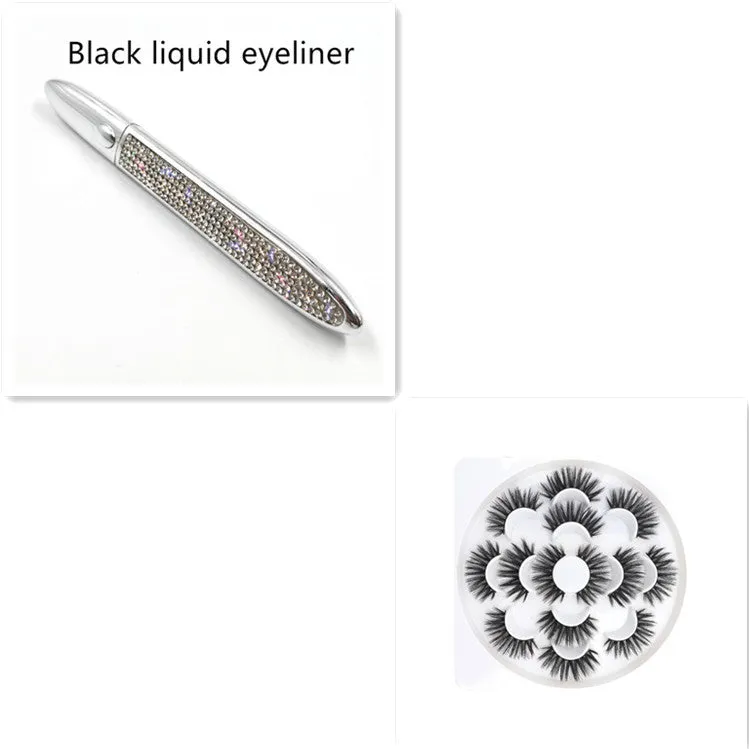 False Eyelashes, Self-adhesive Multicolor Eyeliner