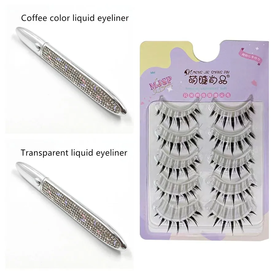 False Eyelashes, Self-adhesive Multicolor Eyeliner