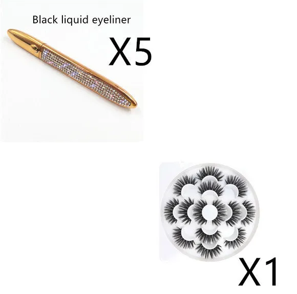 False Eyelashes, Self-adhesive Multicolor Eyeliner