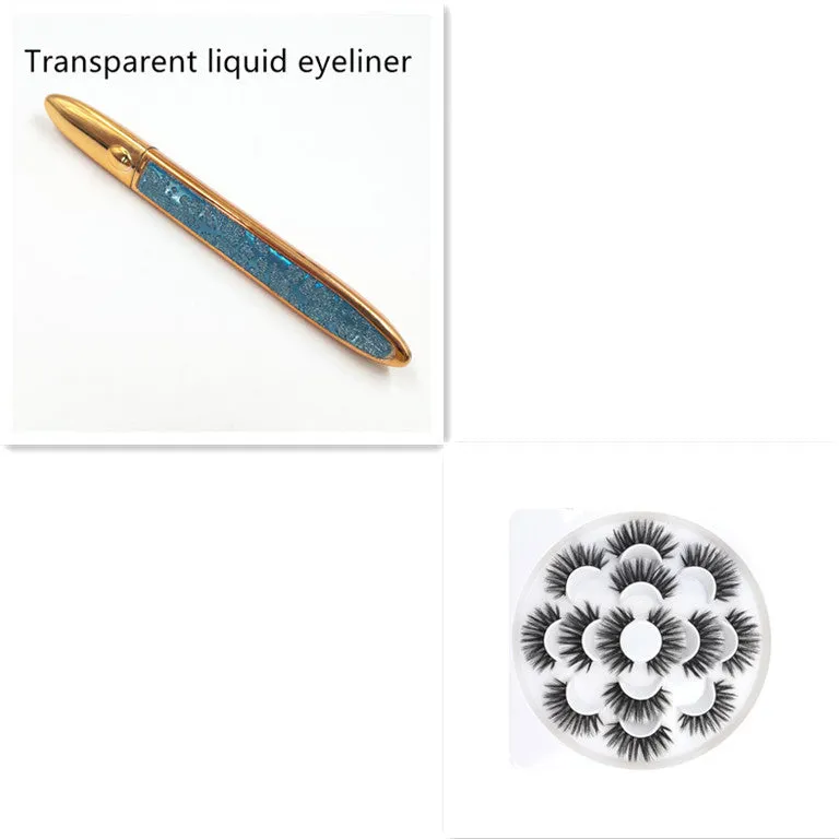False Eyelashes, Self-adhesive Multicolor Eyeliner