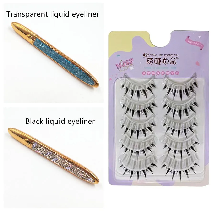 False Eyelashes, Self-adhesive Multicolor Eyeliner