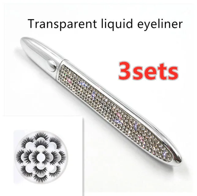 False Eyelashes, Self-adhesive Multicolor Eyeliner