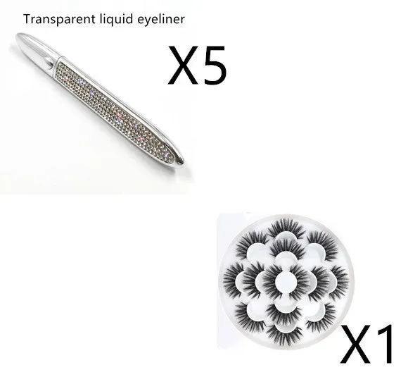 False Eyelashes, Self-adhesive Multicolor Eyeliner