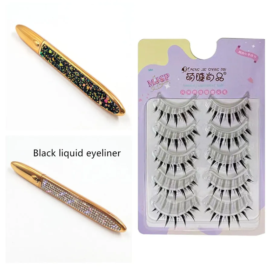 False Eyelashes, Self-adhesive Multicolor Eyeliner