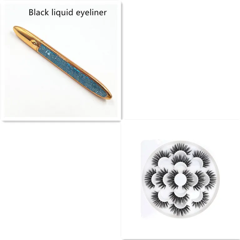 False Eyelashes, Self-adhesive Multicolor Eyeliner