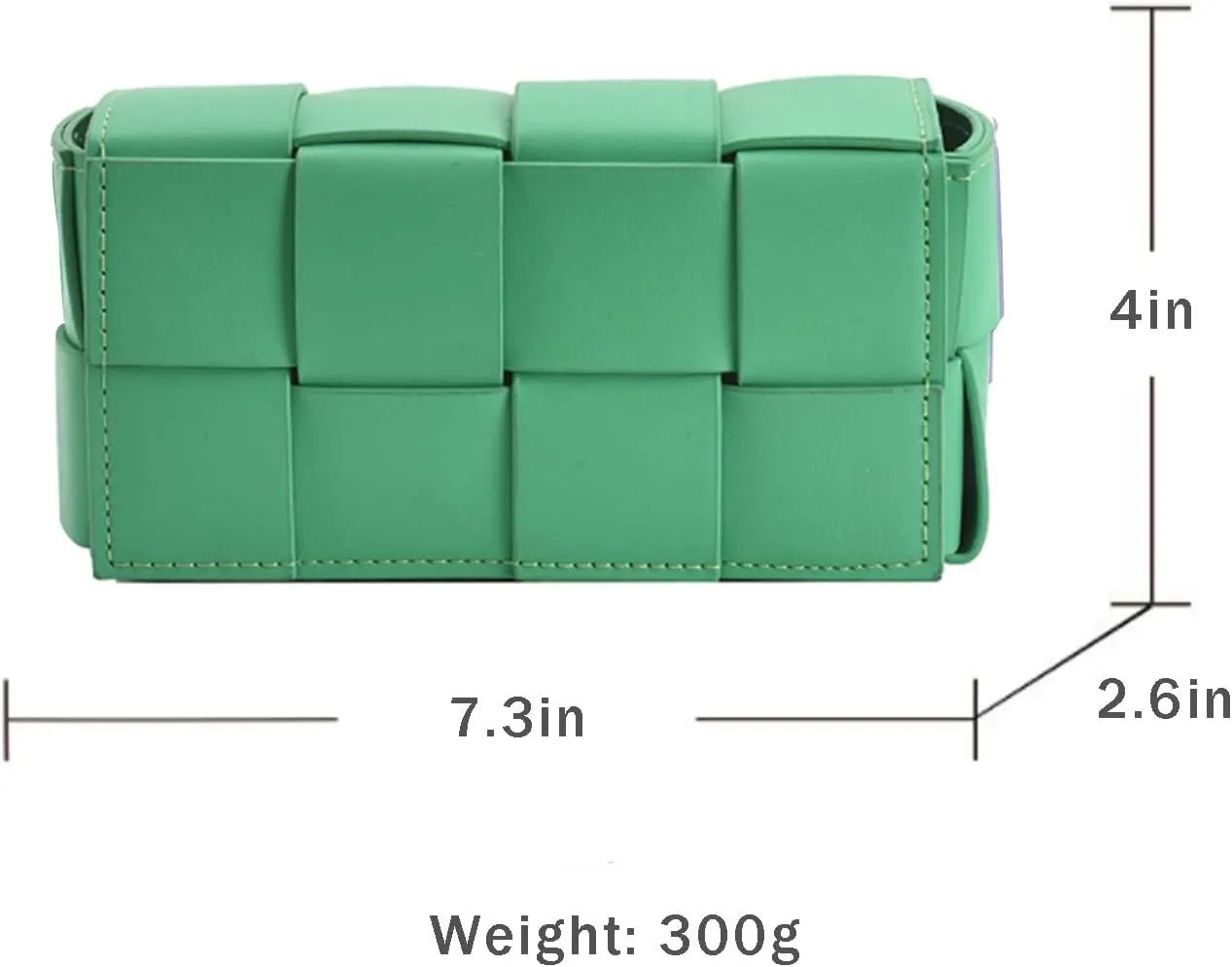 Fanny Pack with Convertible Crossbody Shoulder Bag for Women, Woven Cassette-Style Handbag Purse with Adjustable Belt (Bluish green)
