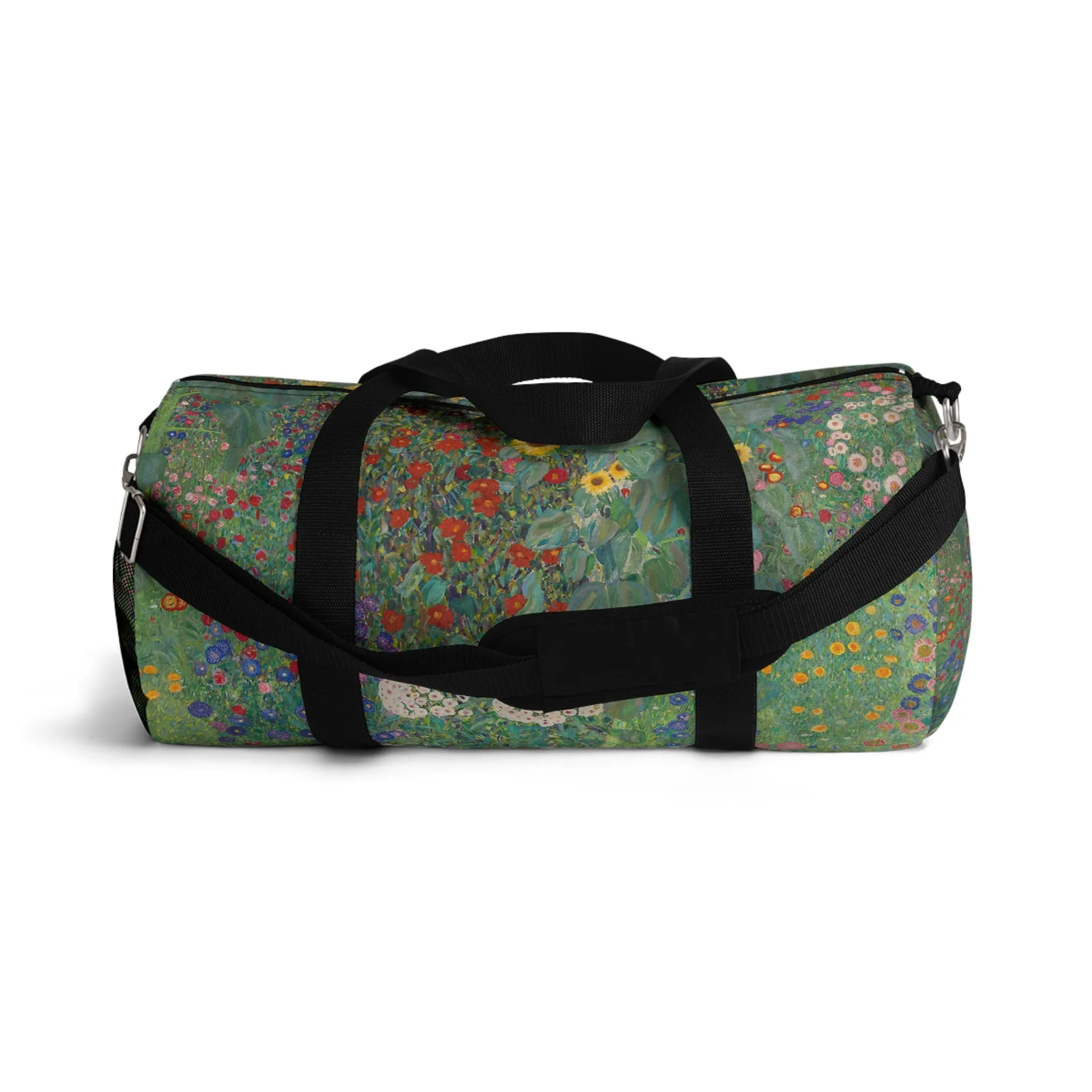 Farm Garden with Sunflowers by Gustav Klimt Duffle Bag