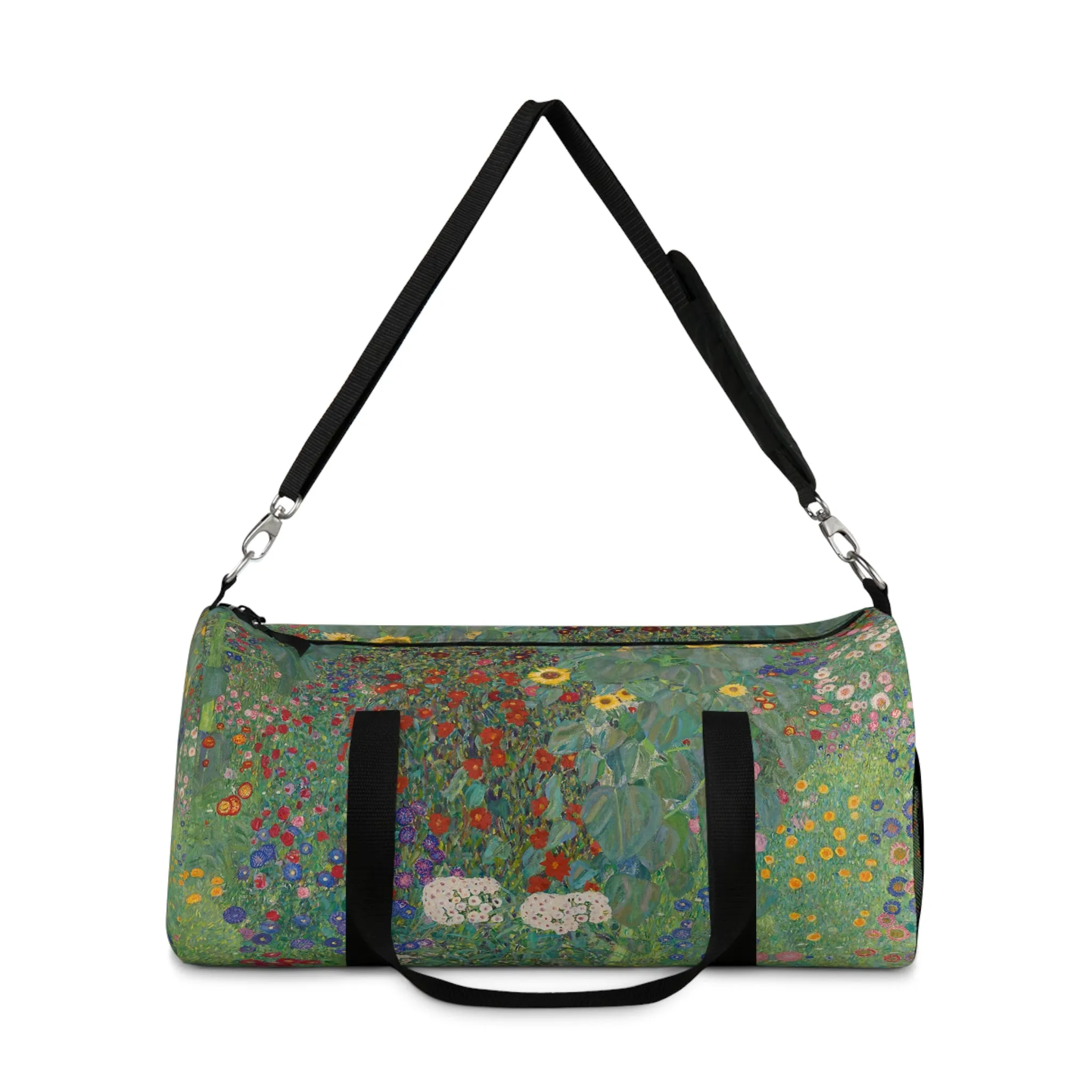Farm Garden with Sunflowers by Gustav Klimt Duffle Bag