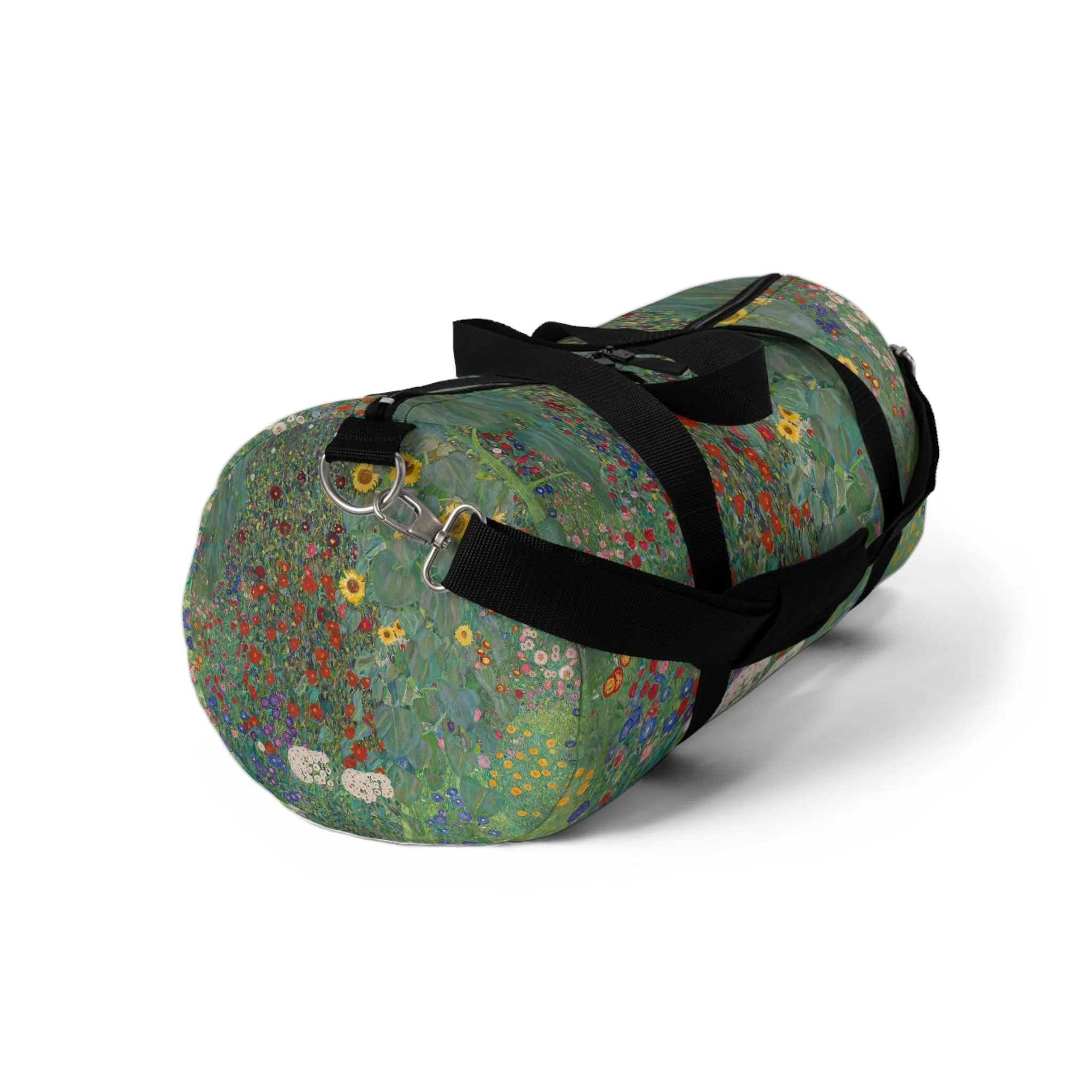 Farm Garden with Sunflowers by Gustav Klimt Duffle Bag