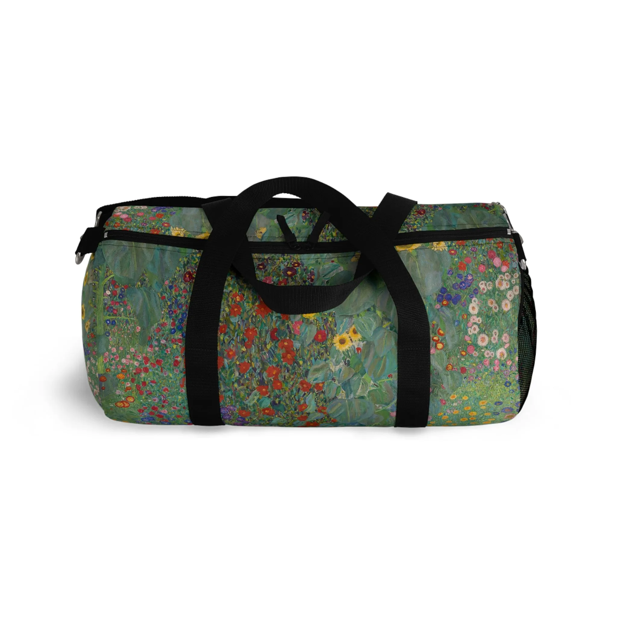 Farm Garden with Sunflowers by Gustav Klimt Duffle Bag