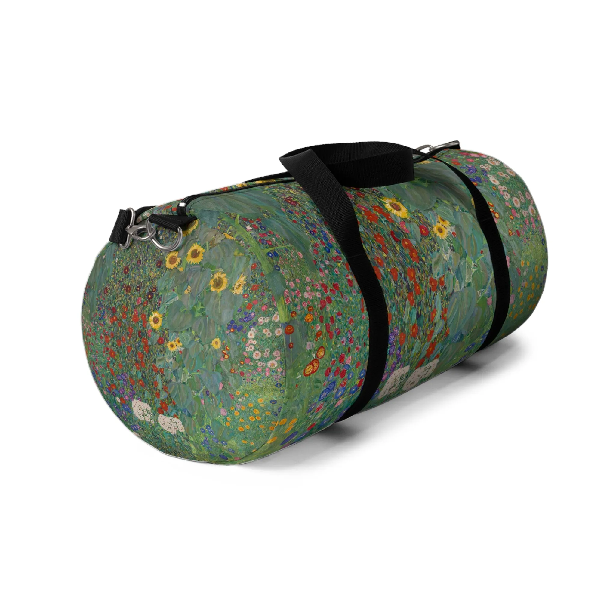 Farm Garden with Sunflowers by Gustav Klimt Duffle Bag
