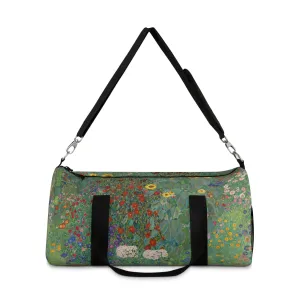 Farm Garden with Sunflowers by Gustav Klimt Duffle Bag
