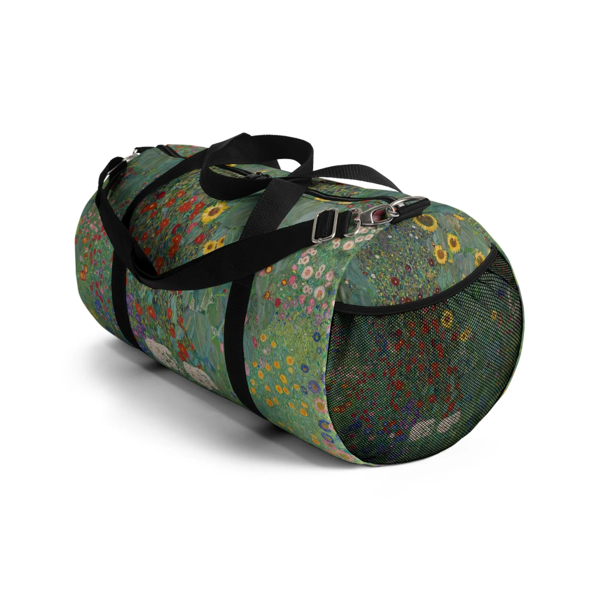 Farm Garden with Sunflowers by Gustav Klimt Duffle Bag
