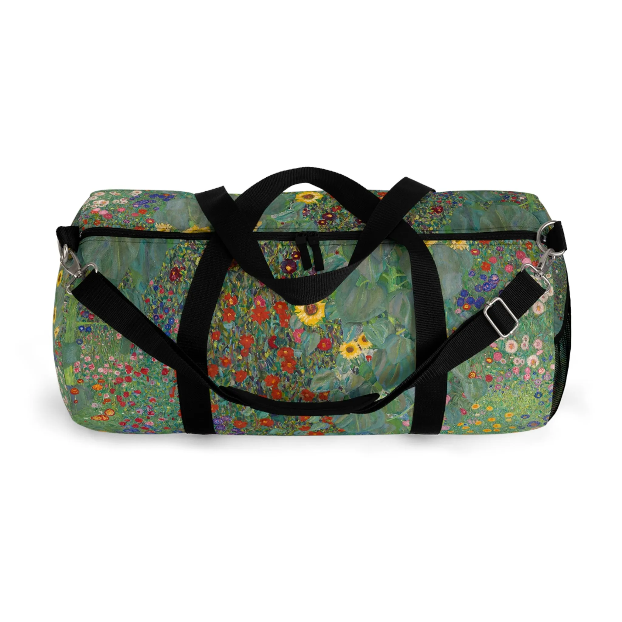 Farm Garden with Sunflowers by Gustav Klimt Duffle Bag