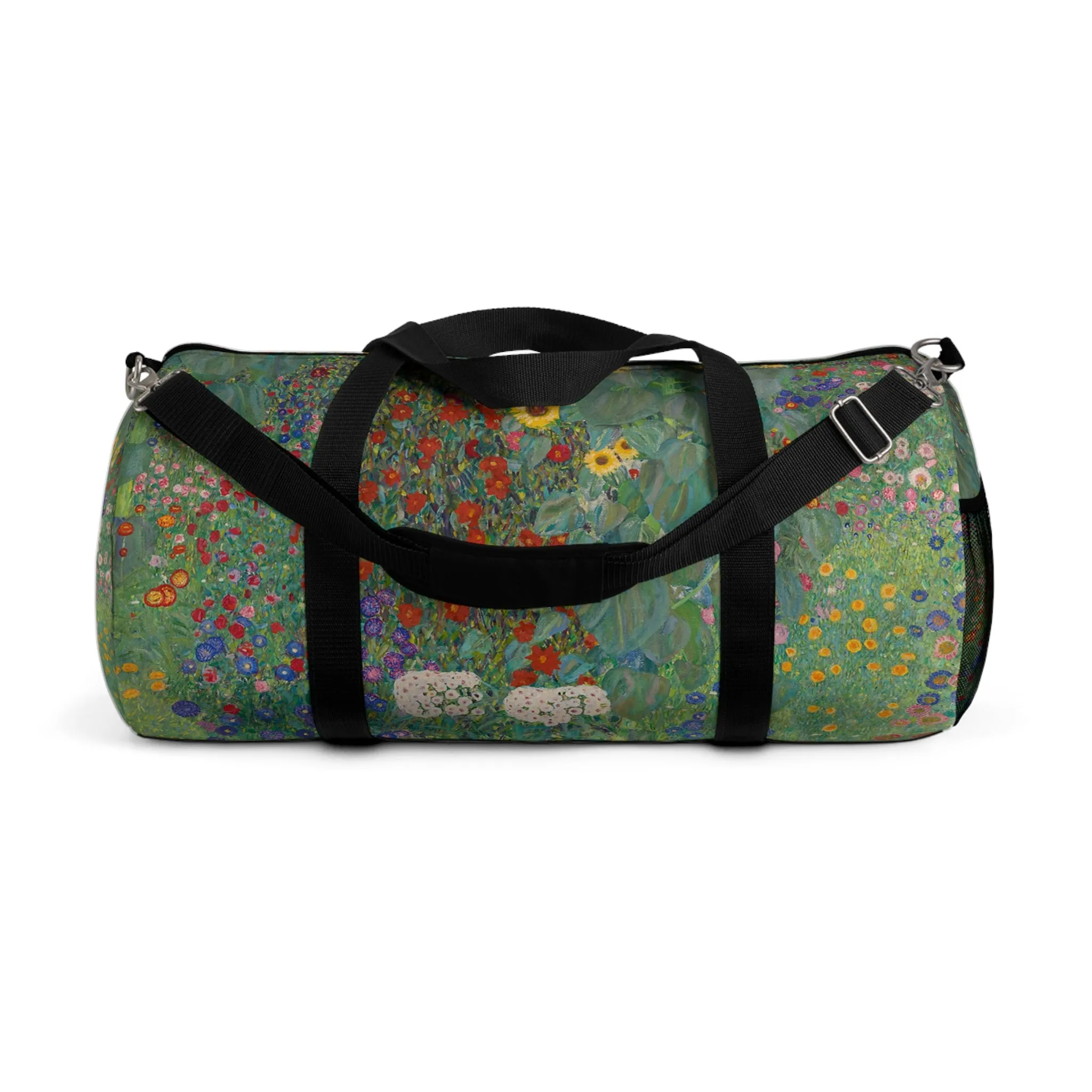 Farm Garden with Sunflowers by Gustav Klimt Duffle Bag