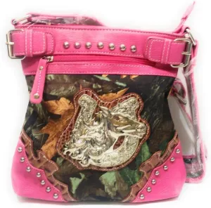 Fashion Camo Western Cross Body Hipster Messenger Bag Purse