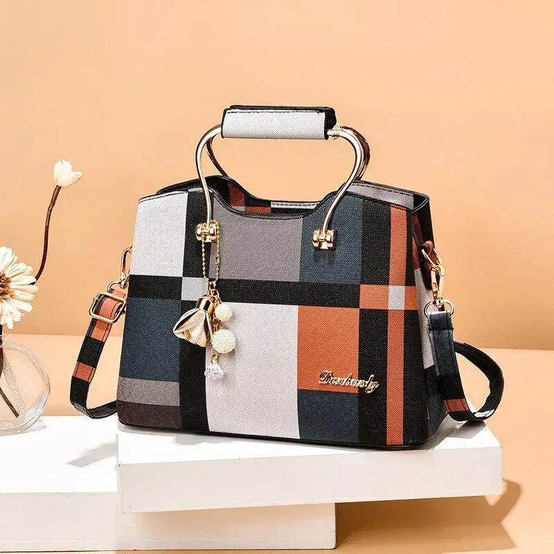 Fashion Handbag Crossbody Bags for Women Faux Leather Bag Adjustable Strap Top Handle Bag Large Capacity Shoulder Bag