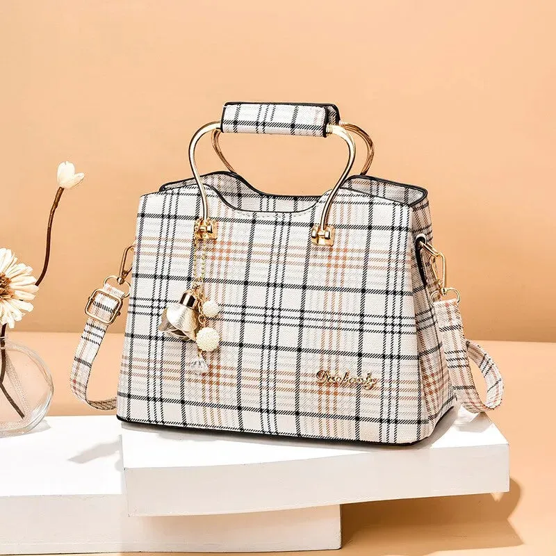 Fashion Handbag Crossbody Bags for Women Faux Leather Bag Adjustable Strap Top Handle Bag Large Capacity Shoulder Bag