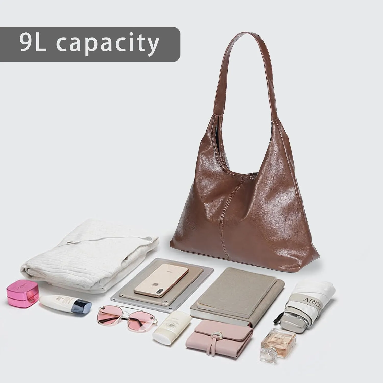 Fashion Women's Tote Bag with Smaller Inner Bag - Pockets, Fixed Length Strap for Hand or Shoulder Carry