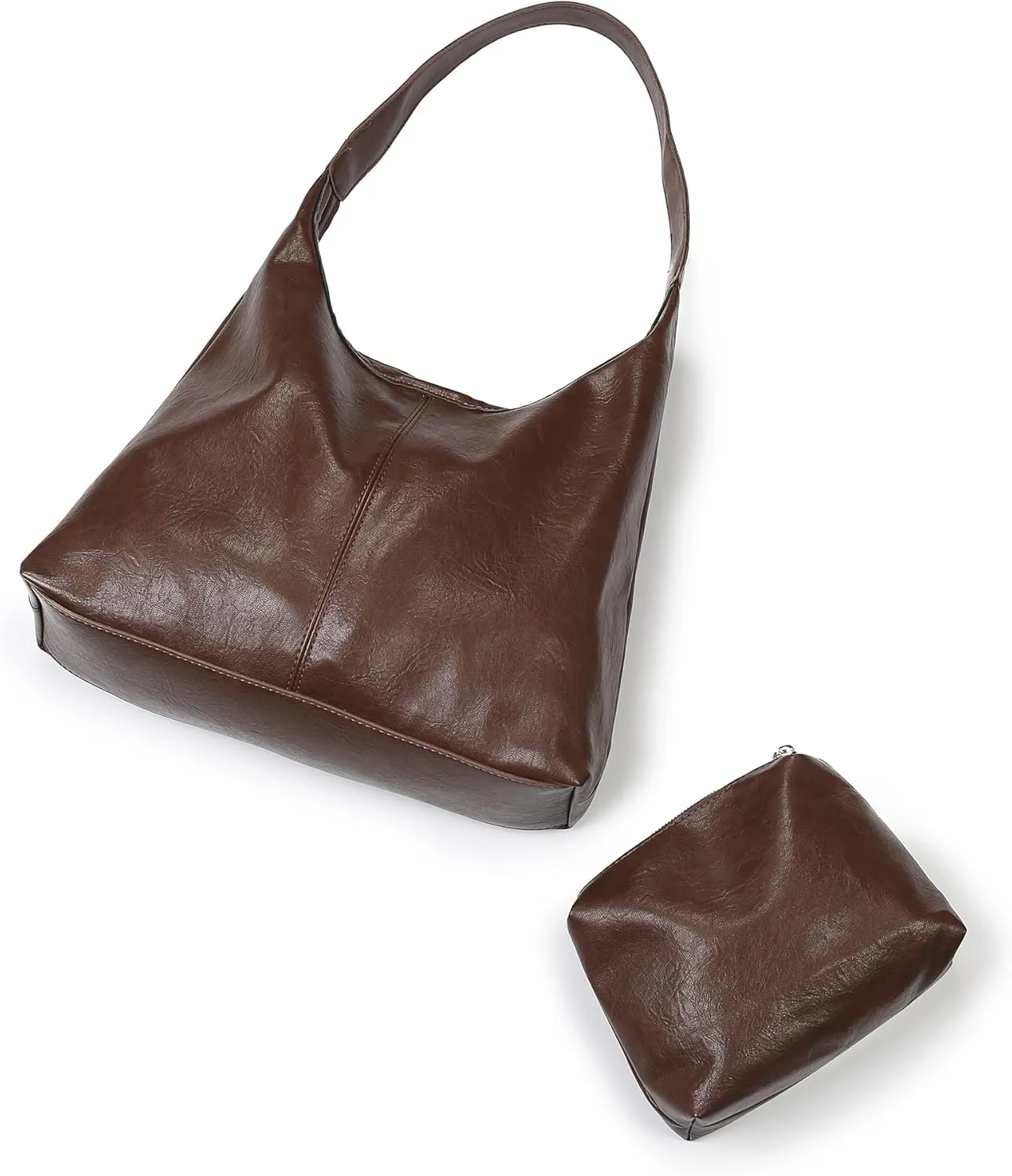 Fashion Women's Tote Bag with Smaller Inner Bag - Pockets, Fixed Length Strap for Hand or Shoulder Carry