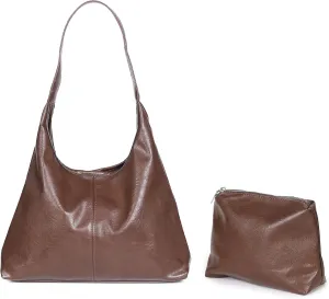 Fashion Women's Tote Bag with Smaller Inner Bag - Pockets, Fixed Length Strap for Hand or Shoulder Carry