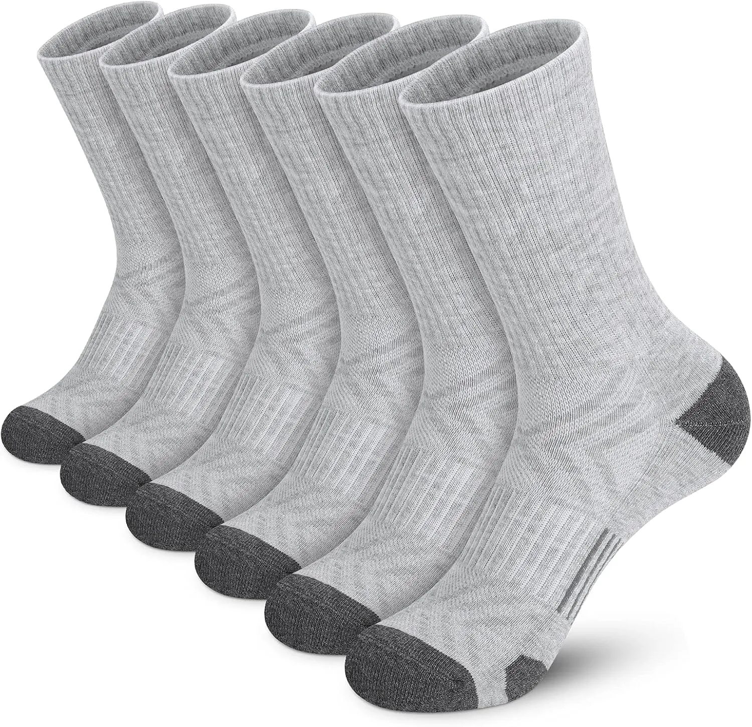 Felicigeely Athletic Socks Cushion Running Socks Performance Breathable Crew Socks Outdoor Sports Socks for Men Women 6Pairs