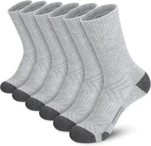 Felicigeely Athletic Socks Cushion Running Socks Performance Breathable Crew Socks Outdoor Sports Socks for Men Women 6Pairs