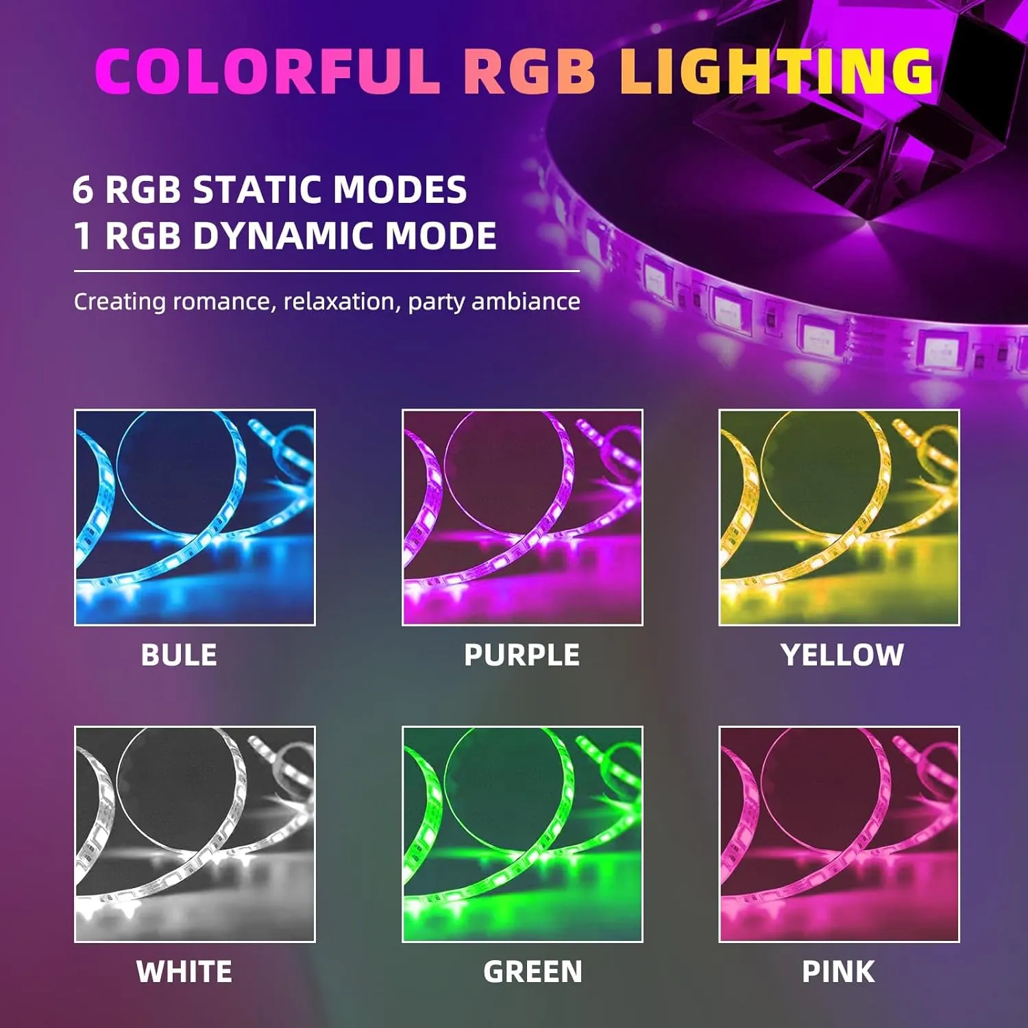 FENCHILIN RGB LED Vanity Mirror with Front Light and RGB Backlit Lighted Hollywood Makeup Mirror with 18 Dimmable Bulbs Smart Touch for Bedroom (32"x39.37") White
