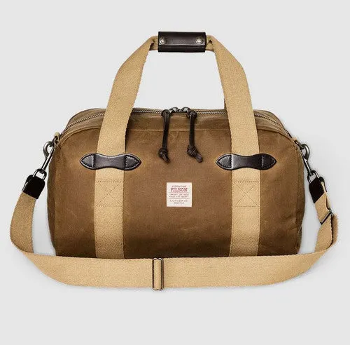 Filson Small Tin Cloth Duffle Bag: Dark Tan