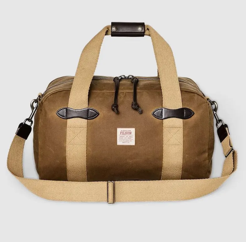 Filson Small Tin Cloth Duffle Bag: Dark Tan