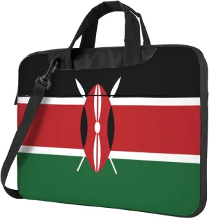 Flag of Kenya Print Trendy Oxford Cloth Laptop Bag - Versatile Laptop Case,Messenger Bag, Shoulder Bag