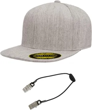 Flexfit Premium 210 Flatbill Fitted Baseball Hat Bundle with THP Cap Catcher