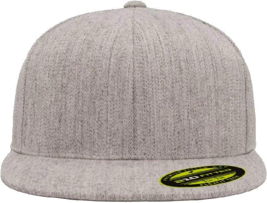 Flexfit Premium 210 Flatbill Fitted Baseball Hat Bundle with THP Cap Catcher
