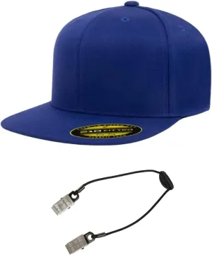 Flexfit Premium 210 Flatbill Fitted Baseball Hat Bundle with THP Cap Catcher