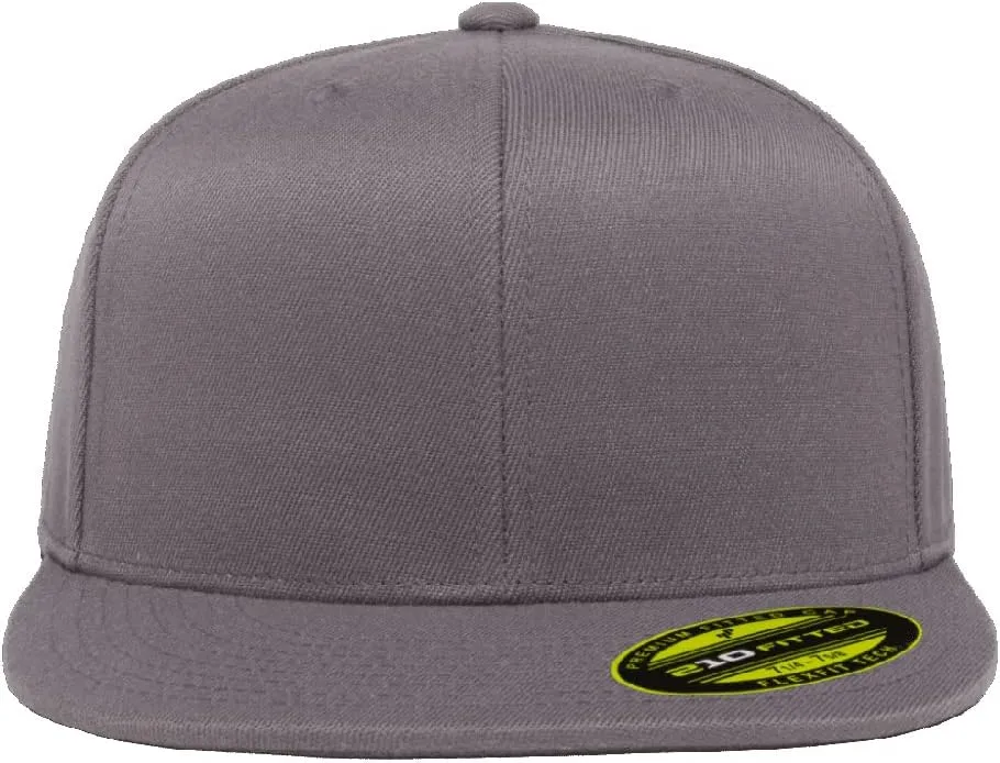 Flexfit Premium 210 Flatbill Fitted Baseball Hat Bundle with THP Cap Catcher