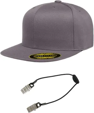 Flexfit Premium 210 Flatbill Fitted Baseball Hat Bundle with THP Cap Catcher