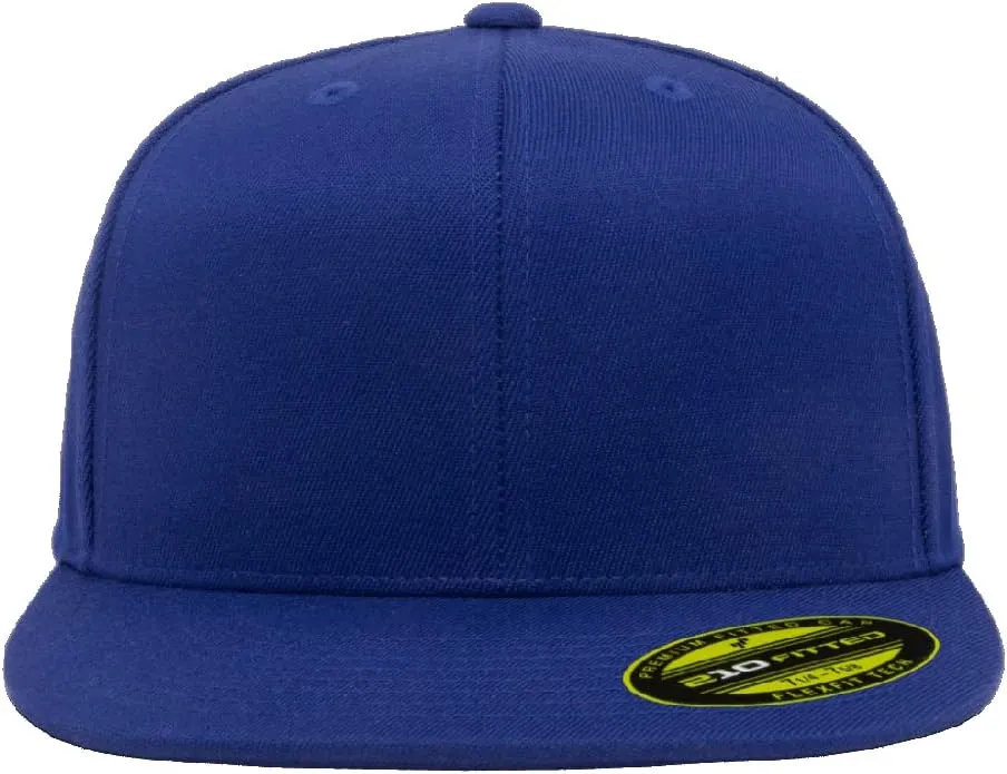 Flexfit Premium 210 Flatbill Fitted Baseball Hat Bundle with THP Cap Catcher